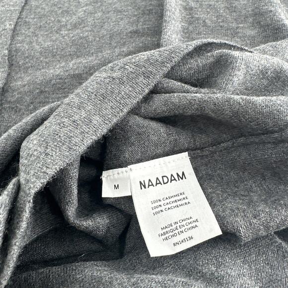 Naadam Women's Granite Fancy Cashmere Classic Cardigan Size M - Picture 10 of 13